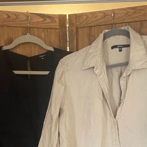 Quince Linen  L/S blouse and sleeveless shell
